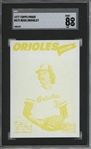 1977 Topps #572 Ross Grimsley 9 card progressive proof.